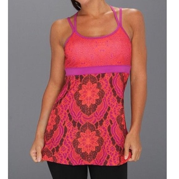 Prana Tops - PrAna Breathe Kaley strappy pink and purple tank